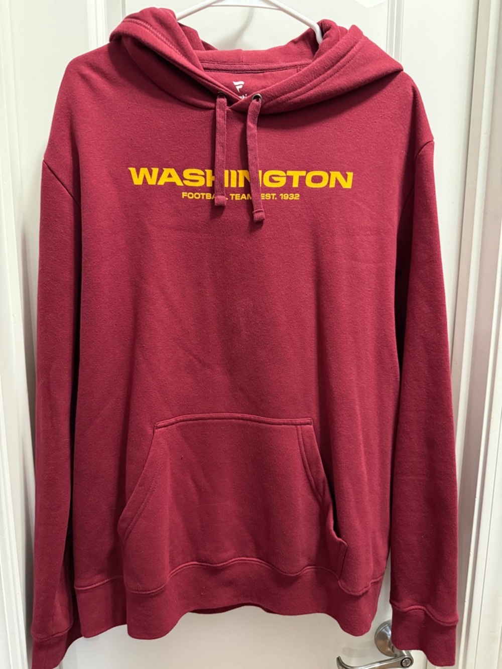 Men’s Washington Football Team Maroon Pullover Hoodie Sweatshirt. XL